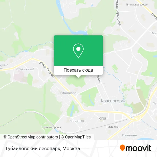 Карта Губайловский лесопарк