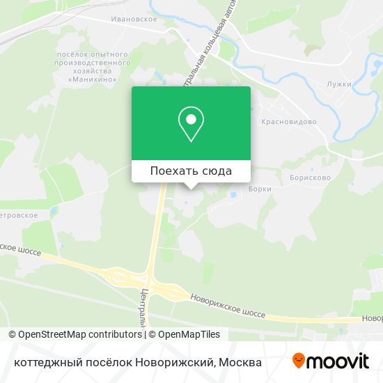 Карта коттеджный посёлок Новорижский