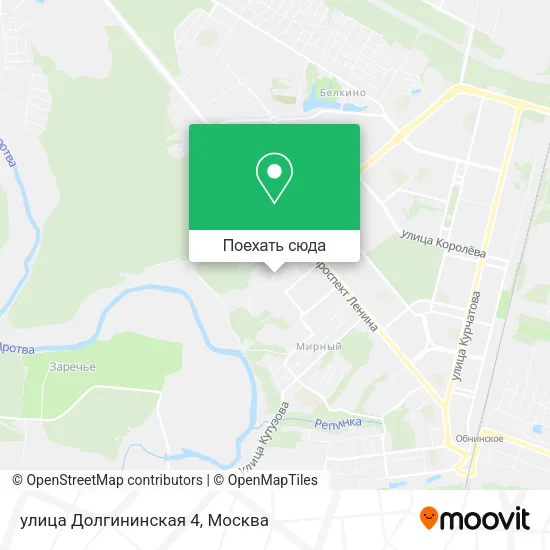 Карта улица Долгининская 4