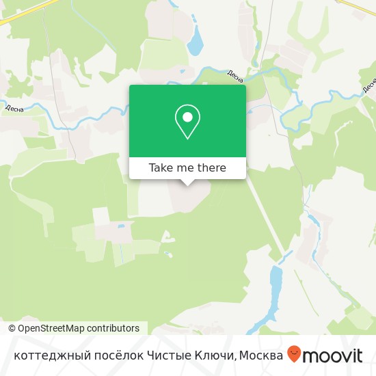 Карта коттеджный посёлок Чистые Ключи