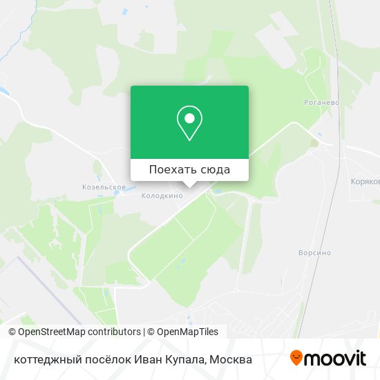 Карта коттеджный посёлок Иван Купала