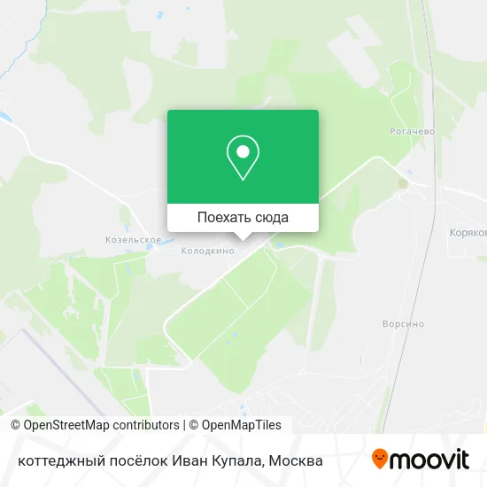 Карта коттеджный посёлок Иван Купала