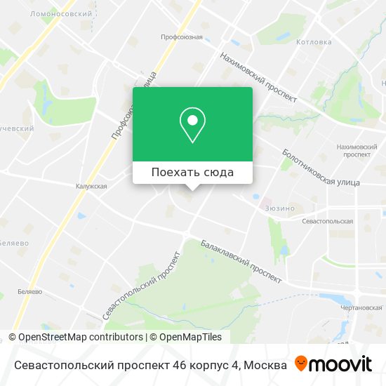 Карта Севастопольский проспект 46 корпус 4