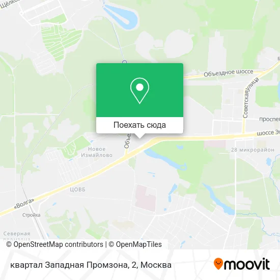 Карта квартал Западная Промзона, 2
