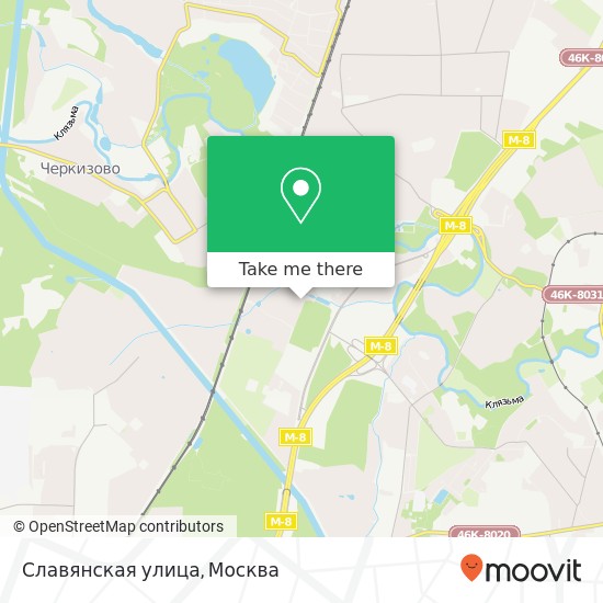 Карта Славянская улица
