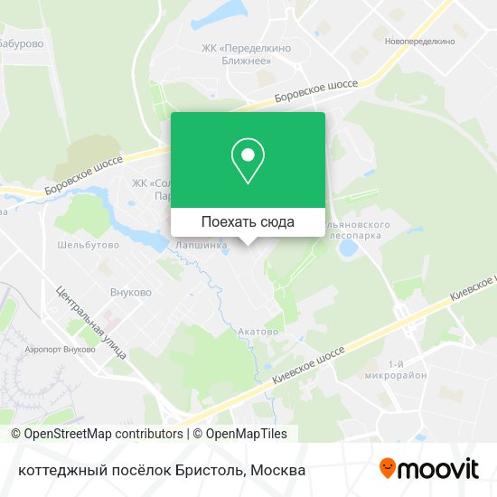 Карта коттеджный посёлок Бристоль