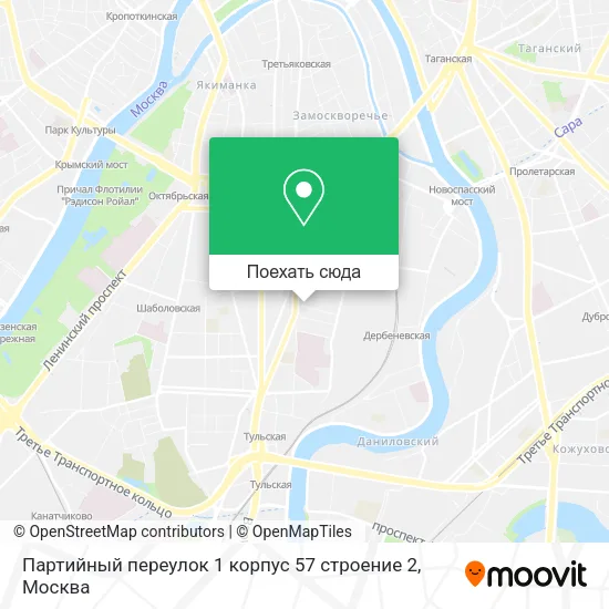 Карта Партийный переулок 1 корпус 57 строение 2