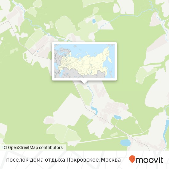 Карта поселок дома отдыха Покровское