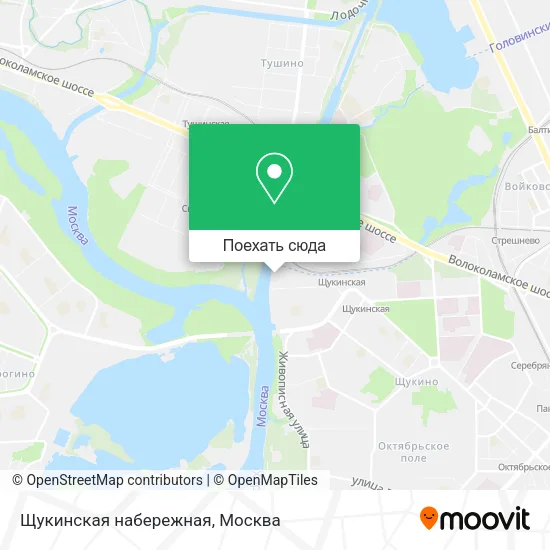 Карта Щукинская набережная