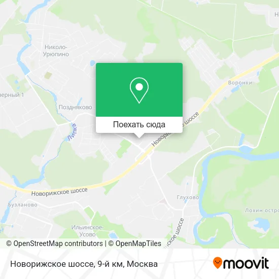 Карта Новорижское шоссе, 9-й км