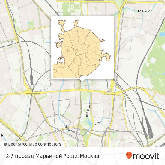 Карта 2-й проезд Марьиной Рощи