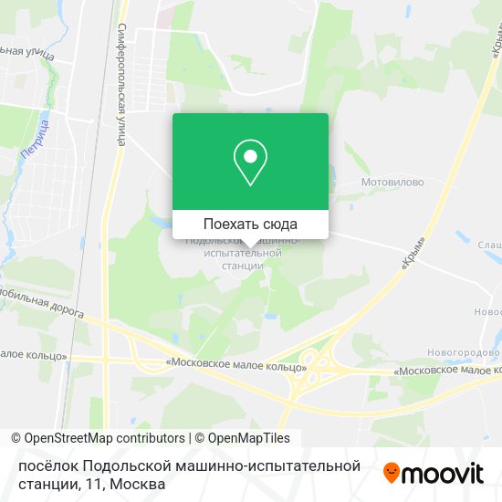 Карта посёлок Подольской машинно-испытательной станции, 11