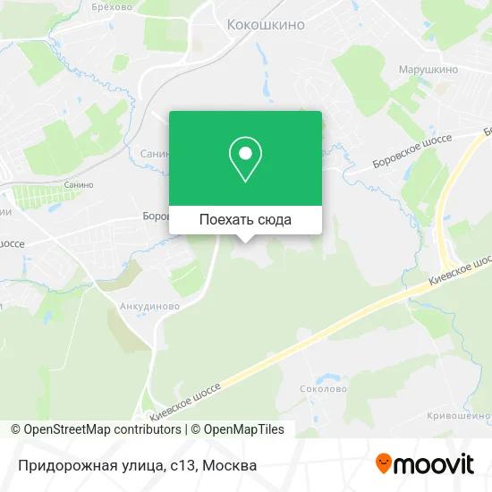 Карта Придорожная улица, с13