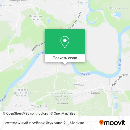 Карта коттеджный посёлок Жуковка 21