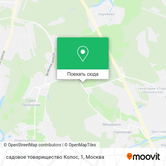 Карта садовое товарищество Колос, 1
