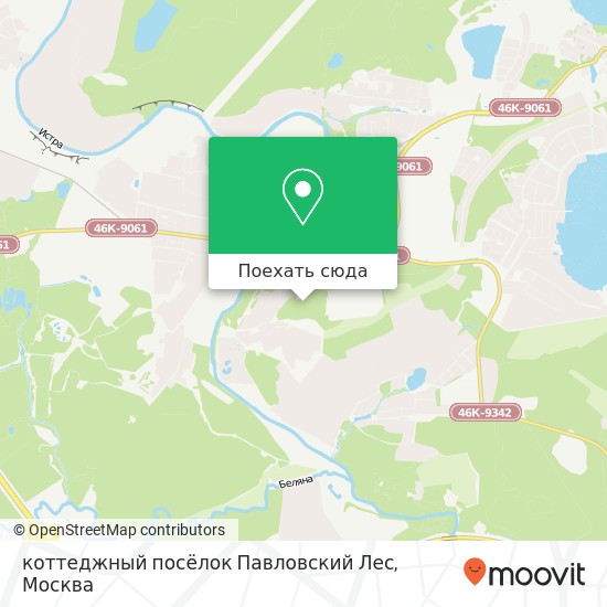 Карта коттеджный посёлок Павловский Лес