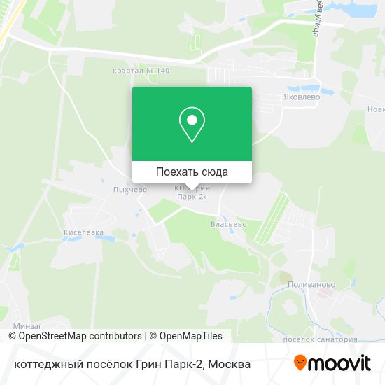 Карта коттеджный посёлок Грин Парк-2