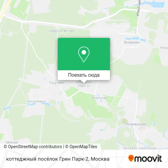 Карта коттеджный посёлок Грин Парк-2