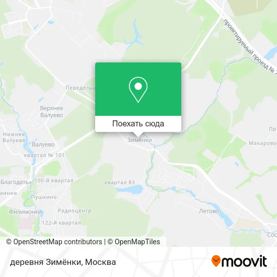 Карта деревня Зимёнки