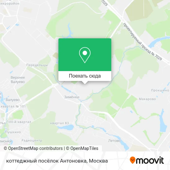 Карта коттеджный посёлок Антоновка