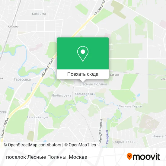 Карта поселок Лесные Поляны