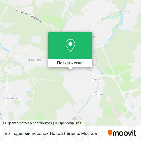 Карта коттеджный посёлок Новое Лапино