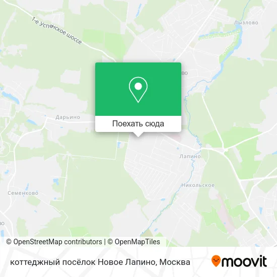 Карта коттеджный посёлок Новое Лапино