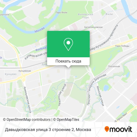 Карта Давыдковская улица 3 строение 2