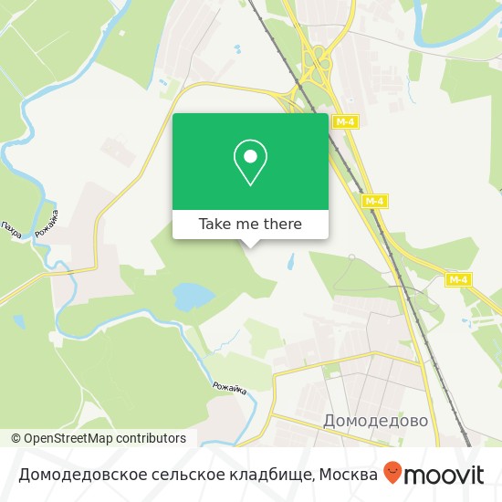 Карта Домодедовское сельское кладбище