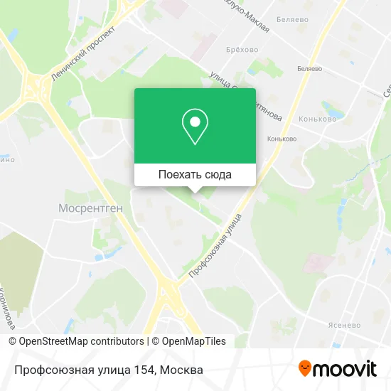 Карта Профсоюзная улица 154