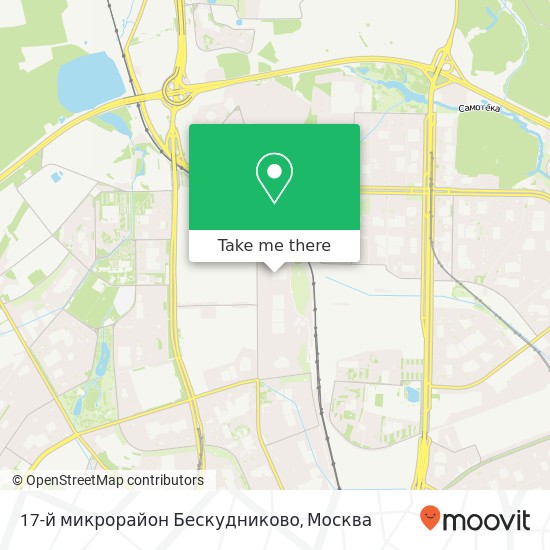 Карта 17-й микрорайон Бескудниково