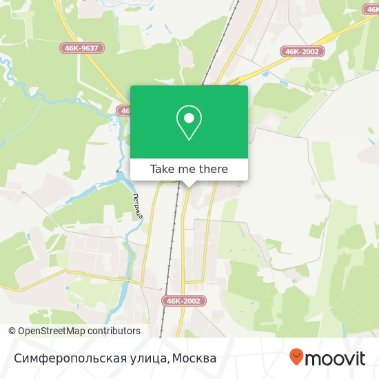 Карта Симферопольская улица
