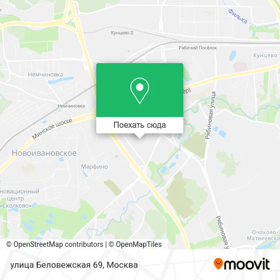 Карта улица Беловежская 69