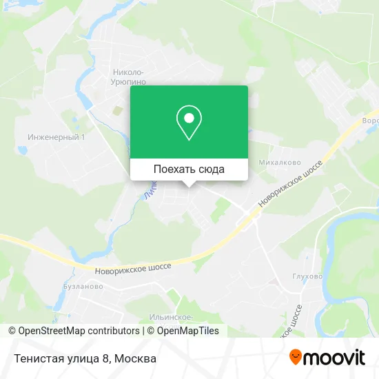 Карта Тенистая улица 8