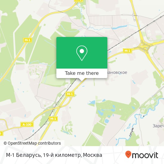 Карта М-1 Беларусь, 19-й километр