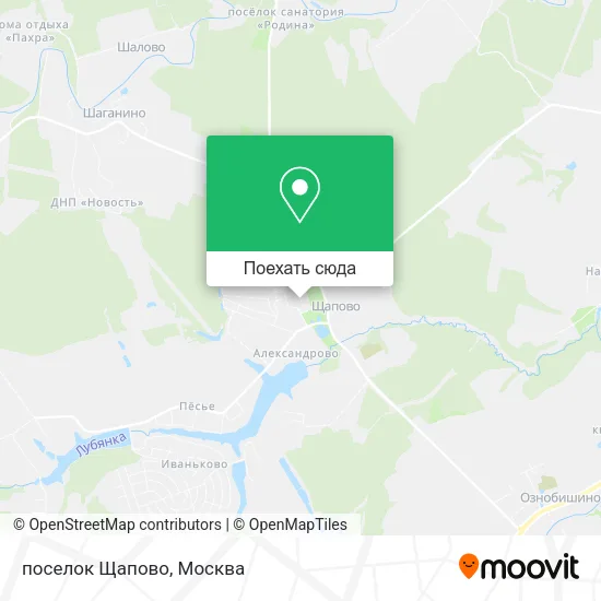 Карта поселок Щапово