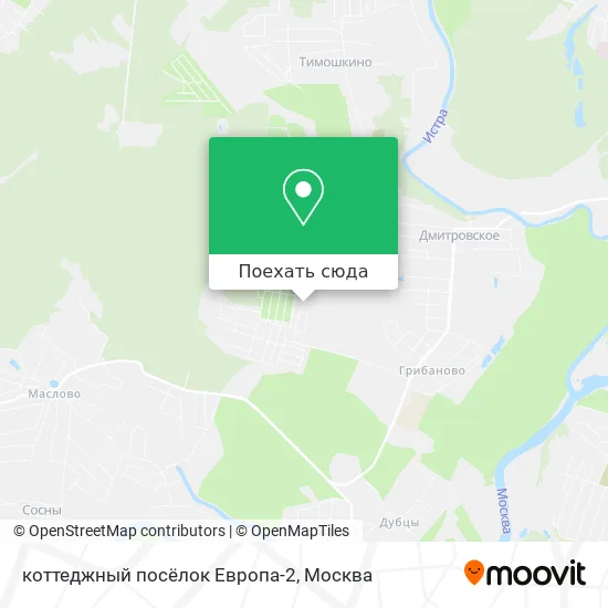 Карта коттеджный посёлок Европа-2