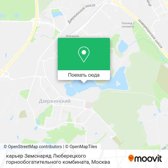 Карта карьер Земснаряд Люберецкого горнообогатительного комбината