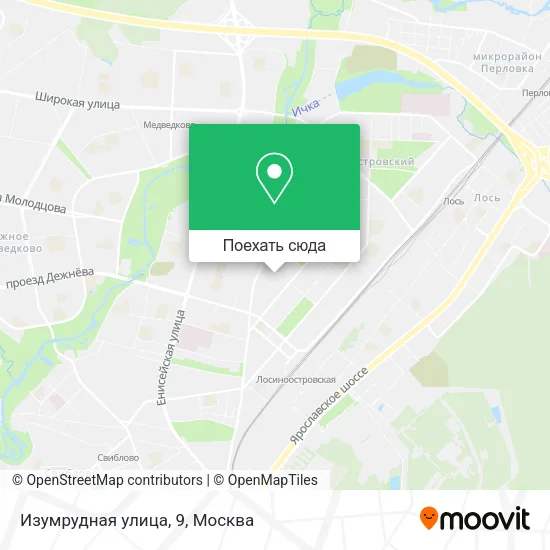 Карта Изумрудная улица, 9
