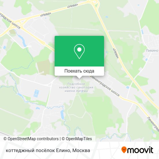 Карта коттеджный посёлок Елино