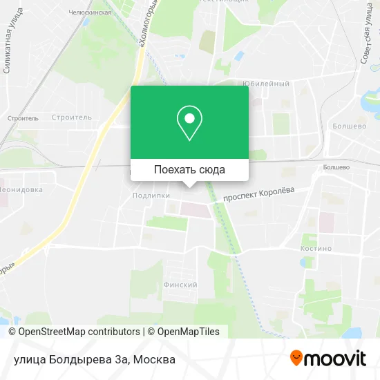 Карта улица Болдырева 3а