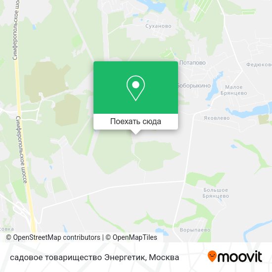 Карта садовое товарищество Энергетик