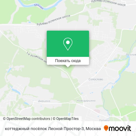 Карта коттеджный посёлок Лесной Простор-3