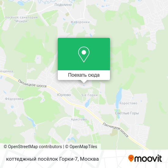 Карта коттеджный посёлок Горки-7