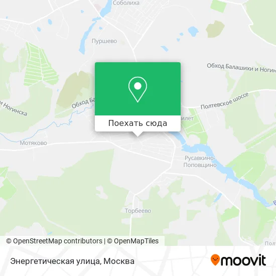 Карта Энергетическая улица