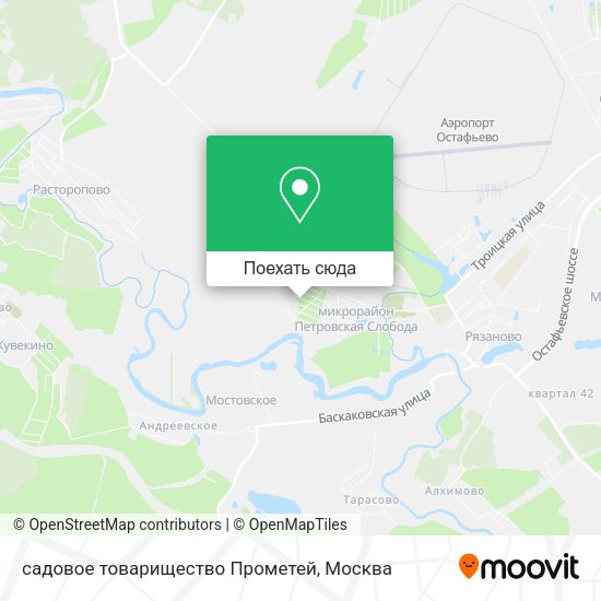 Карта садовое товарищество Прометей