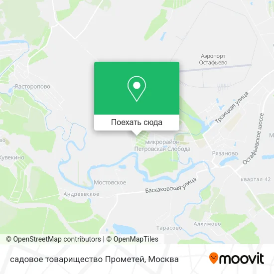 Карта садовое товарищество Прометей