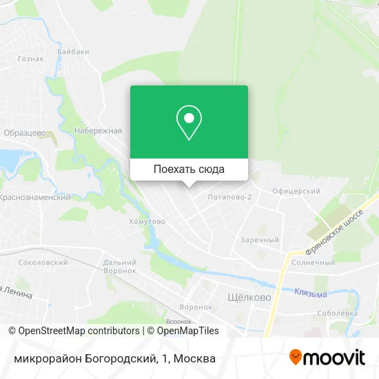 Карта микрорайон Богородский, 1