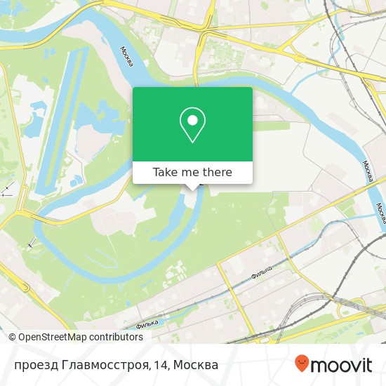 Карта проезд Главмосстроя, 14