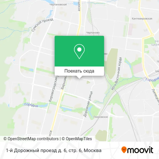 Карта 1-й Дорожный проезд д. 6, стр. 6